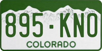 CO license plate 895KNO