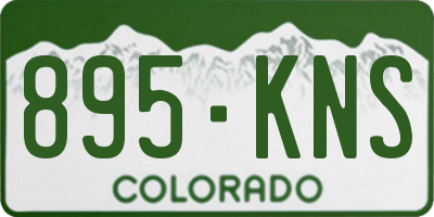 CO license plate 895KNS