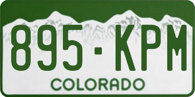 CO license plate 895KPM