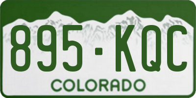 CO license plate 895KQC