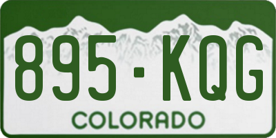 CO license plate 895KQG