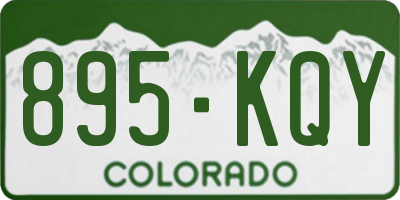 CO license plate 895KQY