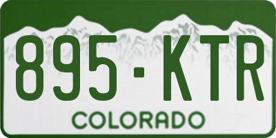 CO license plate 895KTR