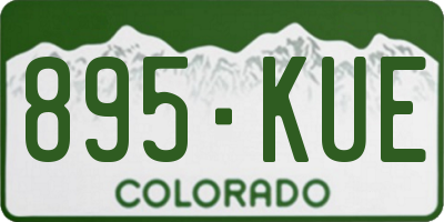 CO license plate 895KUE