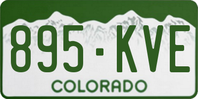 CO license plate 895KVE