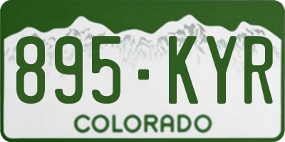 CO license plate 895KYR