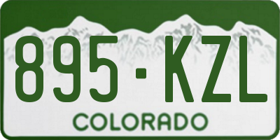 CO license plate 895KZL