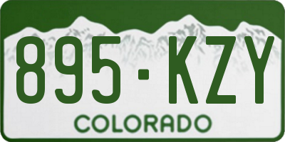 CO license plate 895KZY