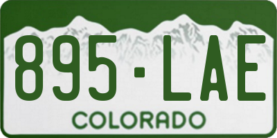CO license plate 895LAE