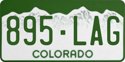 CO license plate 895LAG