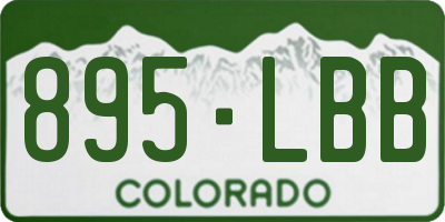 CO license plate 895LBB