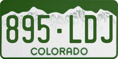 CO license plate 895LDJ