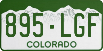 CO license plate 895LGF