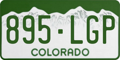 CO license plate 895LGP