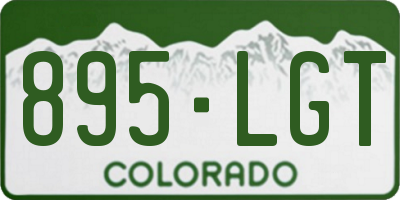 CO license plate 895LGT