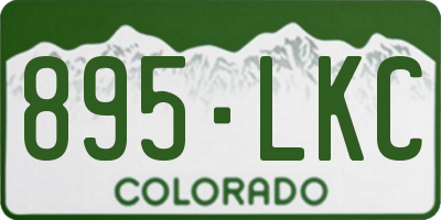 CO license plate 895LKC