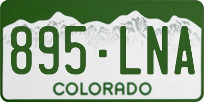 CO license plate 895LNA