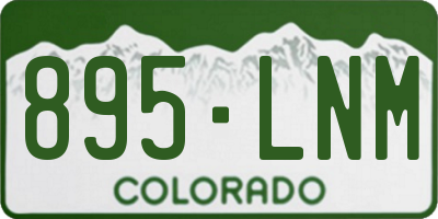 CO license plate 895LNM