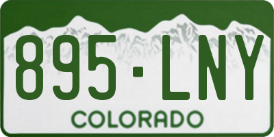 CO license plate 895LNY