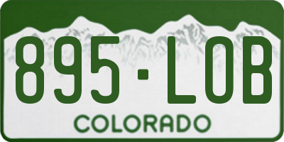 CO license plate 895LOB