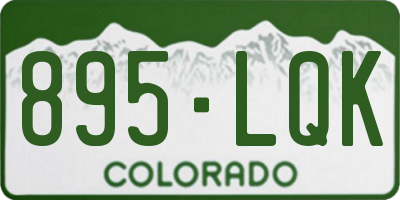 CO license plate 895LQK