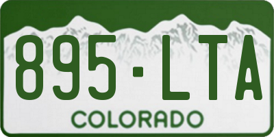 CO license plate 895LTA