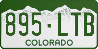 CO license plate 895LTB