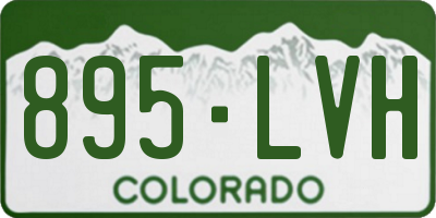 CO license plate 895LVH