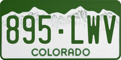 CO license plate 895LWV