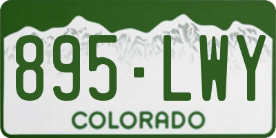 CO license plate 895LWY