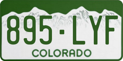CO license plate 895LYF