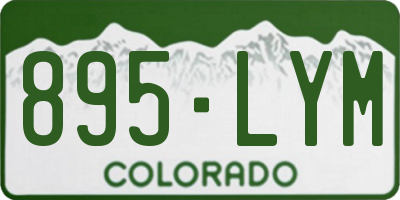 CO license plate 895LYM