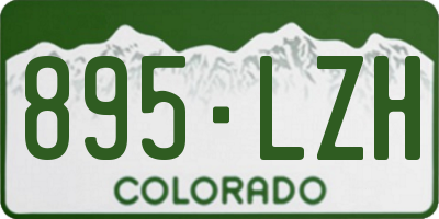 CO license plate 895LZH