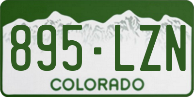 CO license plate 895LZN