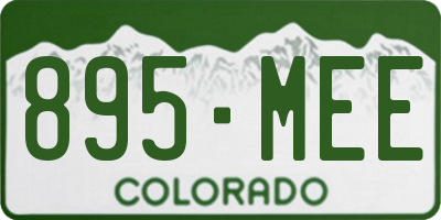 CO license plate 895MEE