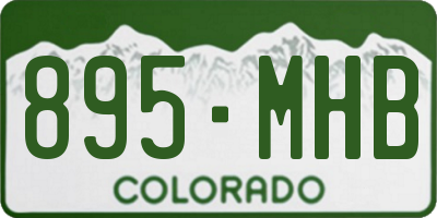 CO license plate 895MHB