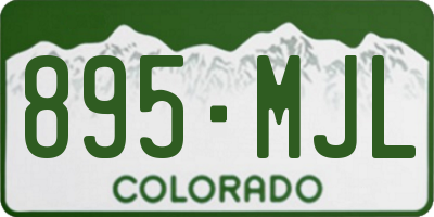 CO license plate 895MJL