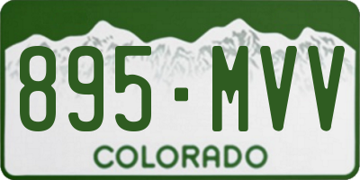 CO license plate 895MVV