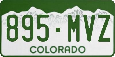 CO license plate 895MVZ