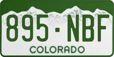 CO license plate 895NBF