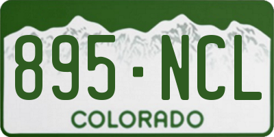 CO license plate 895NCL
