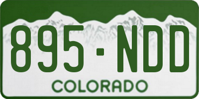 CO license plate 895NDD