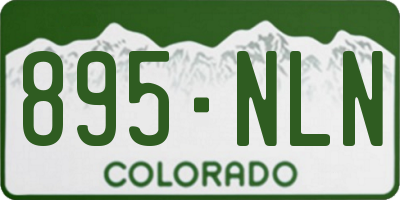 CO license plate 895NLN