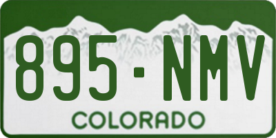 CO license plate 895NMV