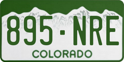 CO license plate 895NRE