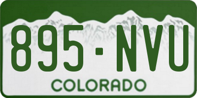 CO license plate 895NVU