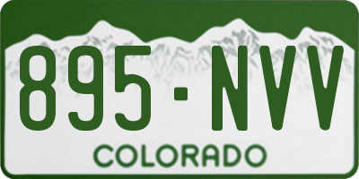 CO license plate 895NVV