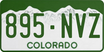 CO license plate 895NVZ