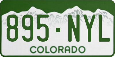 CO license plate 895NYL