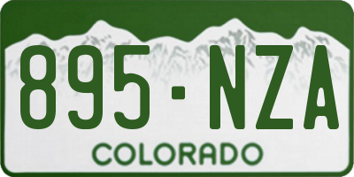 CO license plate 895NZA